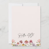 Invitation Fleur sauvage Bonjour 40 Anniversaire (Dos)