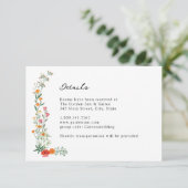 Invitation Fleur sauvage Botanic Garden Détails du mariage Ca (Debout devant)