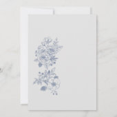 Invitation Fleur sauvage botanique Dusty Blue 63e anniversair (Dos)