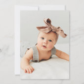 Invitation Fleur sauvage botanique | Élégant Baptême Photo Re (Dos)