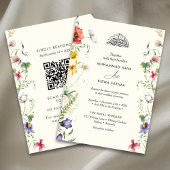 Invitation Fleur sauvage botanique floral musulman Nikah isla