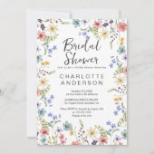 Invitation Fleur sauvage botanique rustique Fête des mariées  (Devant)