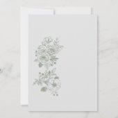 Invitation Fleur sauvage botanique Sage Green 37e anniversair (Dos)