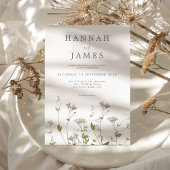 Invitation Fleur sauvage botanique simple et élégant Mariage 