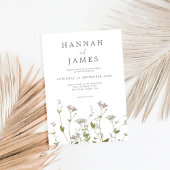 Invitation Fleur sauvage botanique simple et élégant Mariage 