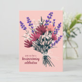 Invitation Fleur sauvage Bouquet Cute Nouveau Accueil Ménage (Debout devant)