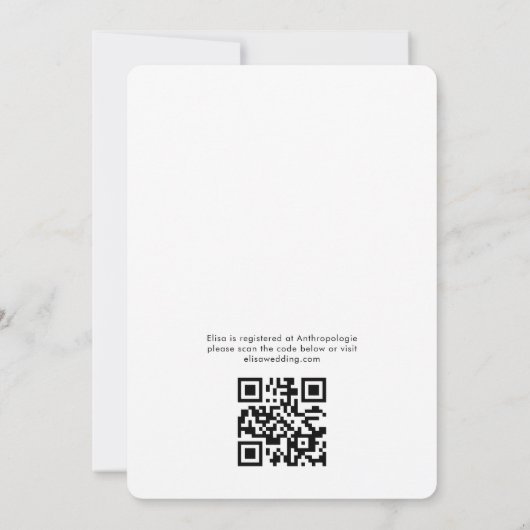 Invitation Fleur sauvage Bouquet Rustique Whimsical QR Code B (Dos)