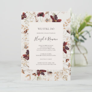 Invitation Fleur sauvage Bourgogne Beige Nous Sommes Encore V