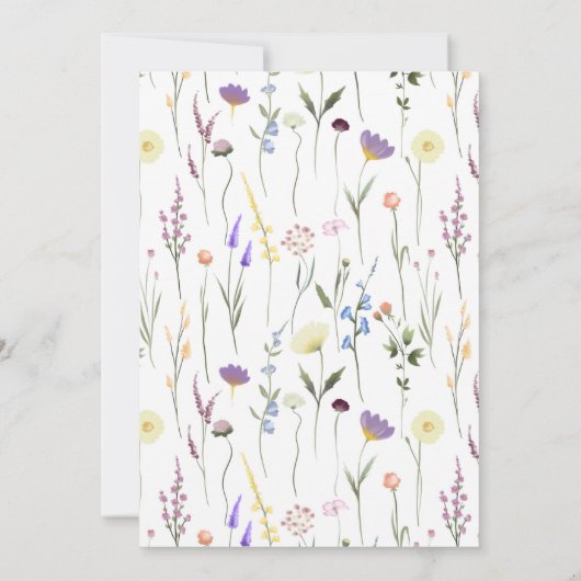 Invitation Fleur sauvage Bridal What's in Your Purse jeu (Dos)