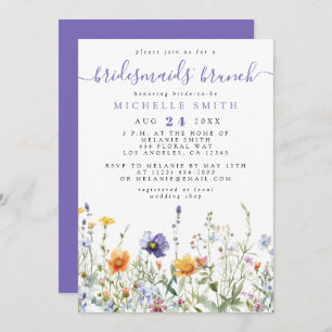 Invitation Fleur sauvage Bridesmaids Brunch
