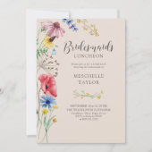 Invitation Fleur sauvage Bridesmaitres Luncheon Pays Floral (Devant)