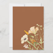 Invitation Fleur sauvage brûlé Orange rouille Mariage en terr (Dos)