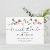 Invitation Fleur sauvage Brunch avec l'invitation de la douch (Debout devant)