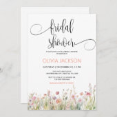 Invitation fleur sauvage Btidal Shower (Devant / Derrière)