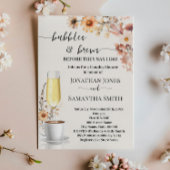 Invitation Fleur sauvage Bubbles & Brews Café Couples Douche