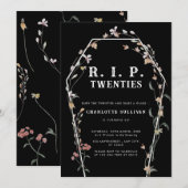Invitation Fleur sauvage Bury Rip 20s Noir 30e anniversaire (Devant / Derrière)
