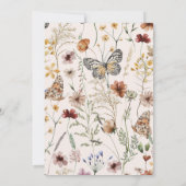 Invitation Fleur sauvage Butterfly Floral Bridal Brunch (Dos)