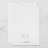 Invitation Fleur sauvage Calligraphie Cream Wedding Enregistr (Dos)