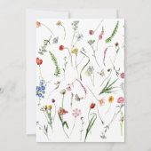 Invitation Fleur sauvage Carré Frame Mariage élégant (Dos)