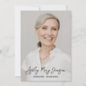 Invitation Fleur sauvage Célébration de la vie Photo Funérail (Devant)