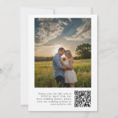Invitation Fleur sauvage Champ QR Code Mariage Photo (Dos)