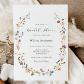 Invitation fleur sauvage Champagne Bridal Douche