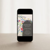 Invitation Fleur sauvage Charme Floral Arch Bridesmaitres Déj