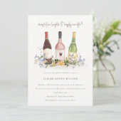 Invitation Fleur sauvage Cheers Fête des mariées bouteilles d (Debout devant)