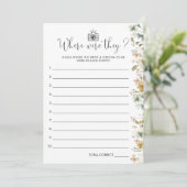 Invitation Fleur sauvage Chic Où Étaient-Ils Fête des mariées (Debout devant)