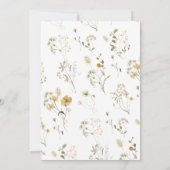 Invitation Fleur sauvage Chic Où Étaient-Ils Fête des mariées (Dos)