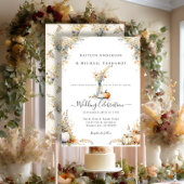 Invitation Fleur sauvage Citrouille Automne Feuillage Mariage