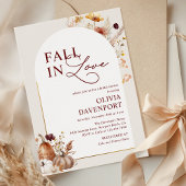 Invitation Fleur sauvage Citrouille  Fête des mariées Arc