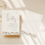 Invitation Fleur sauvage coloré | Beige Le Mariage De<br><div class="desc">Ce fleur sauvage coloré | beige le mariage de l'invitation est parfait pour votre simple, whimsical boho arc-en-ciel mariage d'été. Les fleurs aux couleurs rose, jaune, orange et or, qui donnent à ce produit l'impression d'un élégant jardin vintage minimaliste de printemps hippie. Le design moderne est artistique et délicat, représentant...</div>