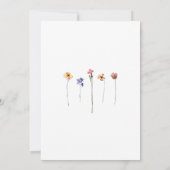 Invitation Fleur sauvage coloré Cinquième fête d'anniversaire (Dos)