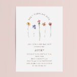 Invitation Fleur sauvage coloré Cinquième fête d'anniversaire<br><div class="desc">Cette invitation colorée à la fête de cinquième anniversaire fleur sauvage est parfaite pour votre simple, fantaisiste, boho, fête d'été arc-en-ciel. Les fleurs de couleur rose, jaune, orange et bleue, vives et enchantées, donnent à ce produit l'impression d'un jardin vintage hippie minimaliste et élégant. Le design moderne est artistique et...</div>