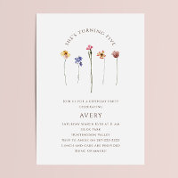 Fleur sauvage coloré Cinquième fête d'anniversaire