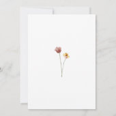 Invitation Fleur sauvage coloré Deuxième fête d'anniversaire (Dos)