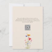 Invitation Fleur sauvage coloré Elégant Mariage beige (Dos)
