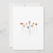 Invitation Fleur sauvage coloré huitième fête d'anniversaire (Dos)