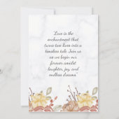 Invitation Fleur sauvage coloré | Le Mariage (Dos)