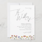 Invitation Fleur sauvage coloré | Le Mariage de (Devant)