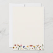 Invitation Fleur sauvage coloré | Mariage Monogramme beige (Dos)