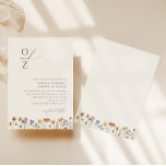 Invitation Fleur sauvage coloré | Mariage Monogramme beige<br><div class="desc">Ce fleur sauvage coloré | le faire-part de mariage monogramme beige est parfait pour votre mariage d'été simple et fantaisiste. Les fleurs aux couleurs rose, jaune, orange et or, qui donnent à ce produit l'impression d'un élégant jardin vintage minimaliste de printemps hippie. Le design moderne est artistique et délicat, représentant...</div>