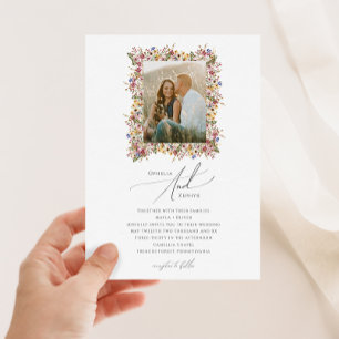 Invitation Fleur sauvage coloré   Meadow Photo Mariage
