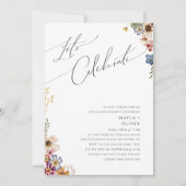 Invitation Fleur sauvage coloré | Pré Fêtons (Devant)