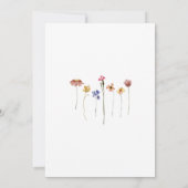 Invitation Fleur sauvage coloré Septième fête d'anniversaire (Dos)