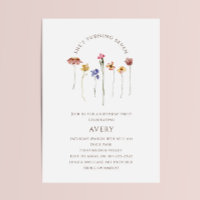 Fleur sauvage coloré Septième fête d'anniversaire