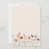 Invitation Fleur sauvage coloré simple Mariage de frontière f (Dos)