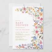 Invitation Fleur sauvage coloré Spring Garden Baby shower fil (Devant)