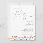 Invitation Fleur sauvage colorée | Dîner de répétition (Devant)